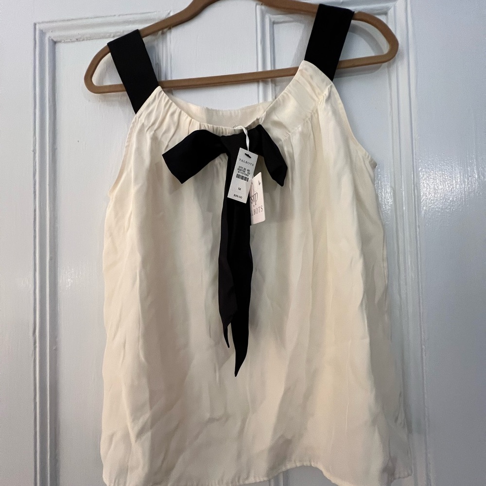 Talbots RSVP New with Tags Elegant Cream and Black Women's Top
